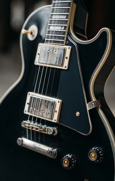 Black Electric Guitar Photography Poster. poster print