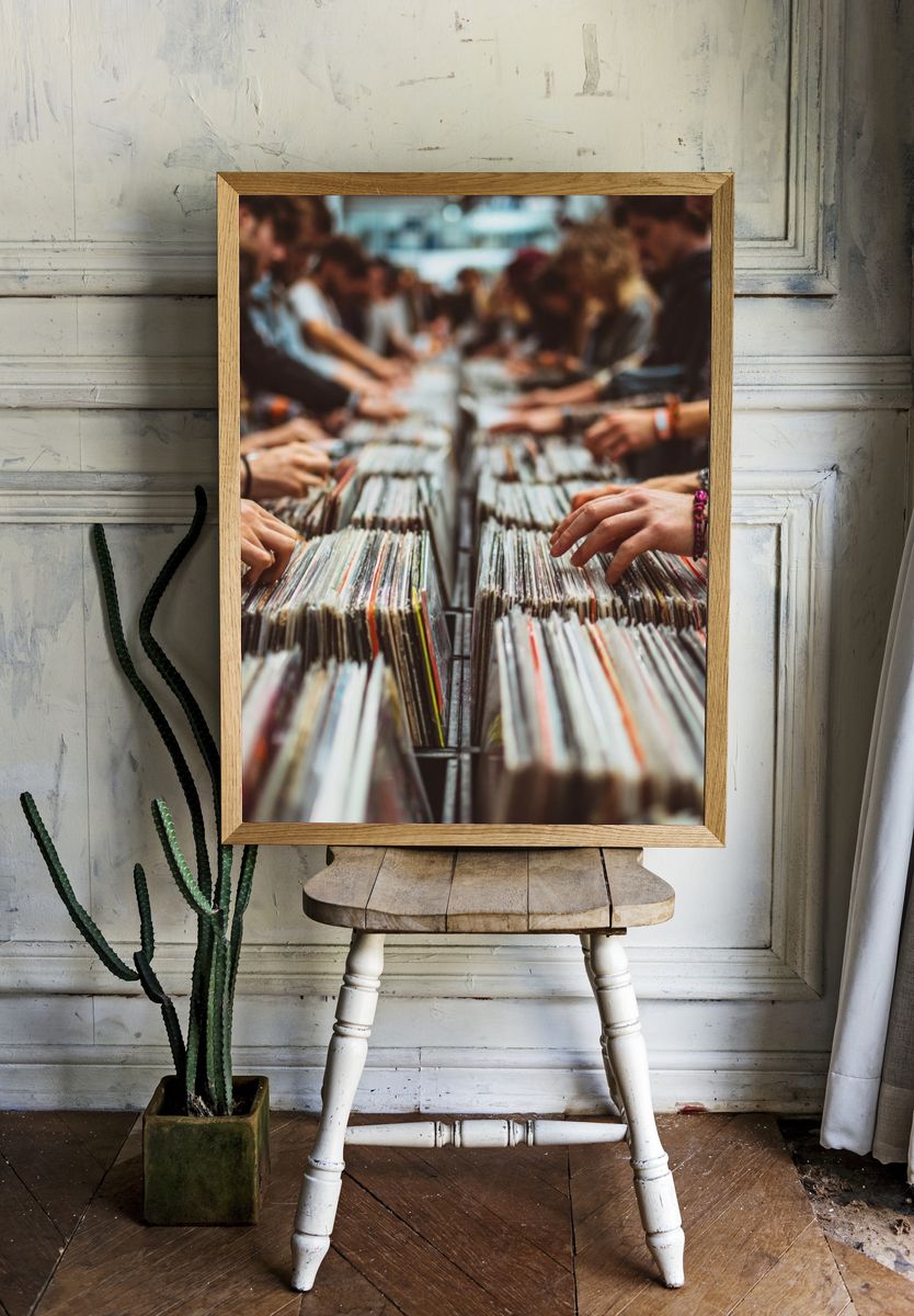 Vinyl Record Collectors — Photography Print. — room view 1