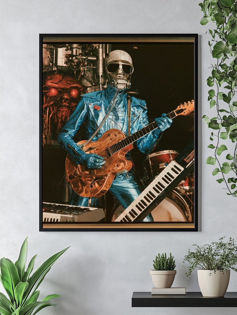 Robot Guitarist Sci-Fi Poster. — room view 4