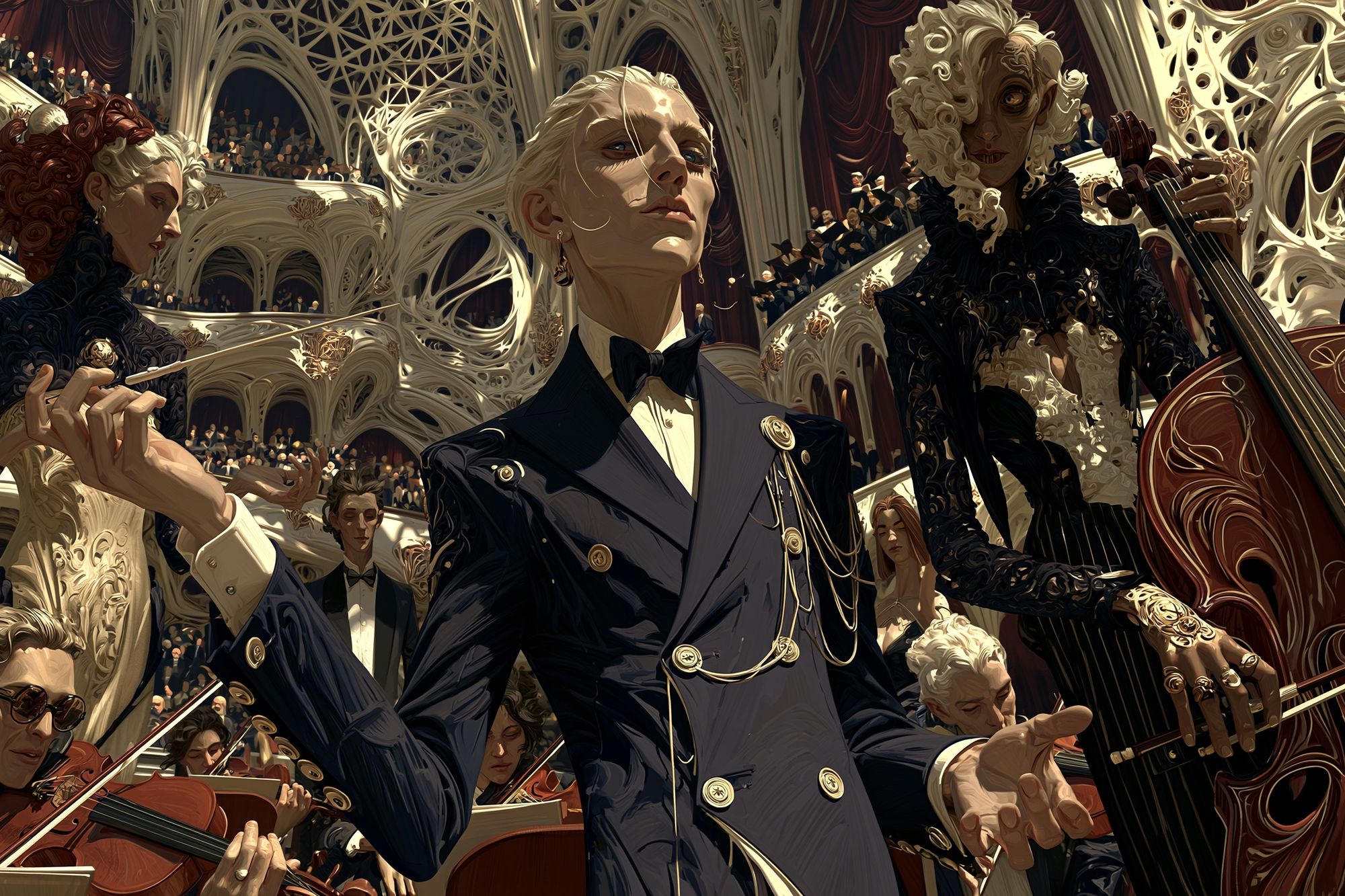 Orchestral Conductor Surrealism Poster. poster detail