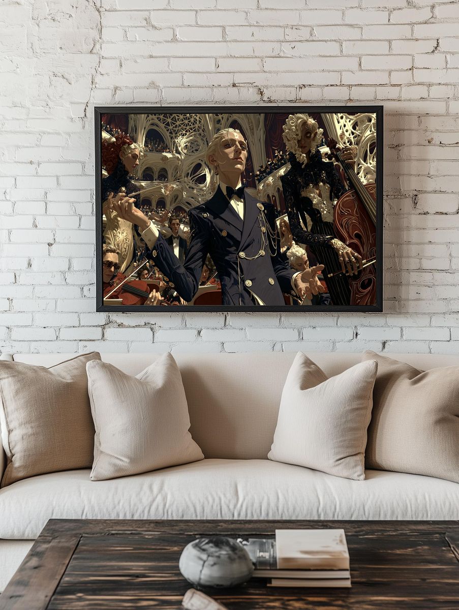 Orchestral Conductor Surrealism Poster. — room view 1
