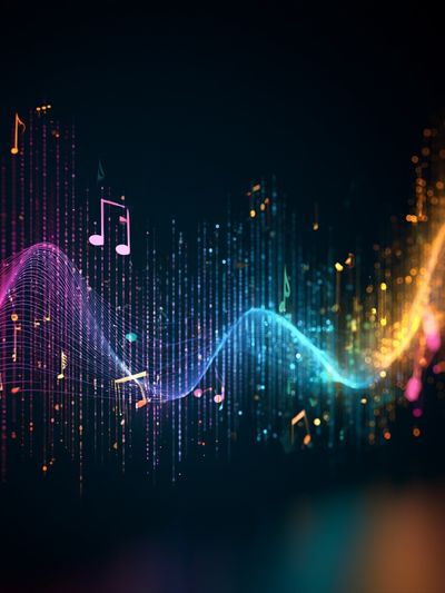 Neon Soundwave Music Poster. poster