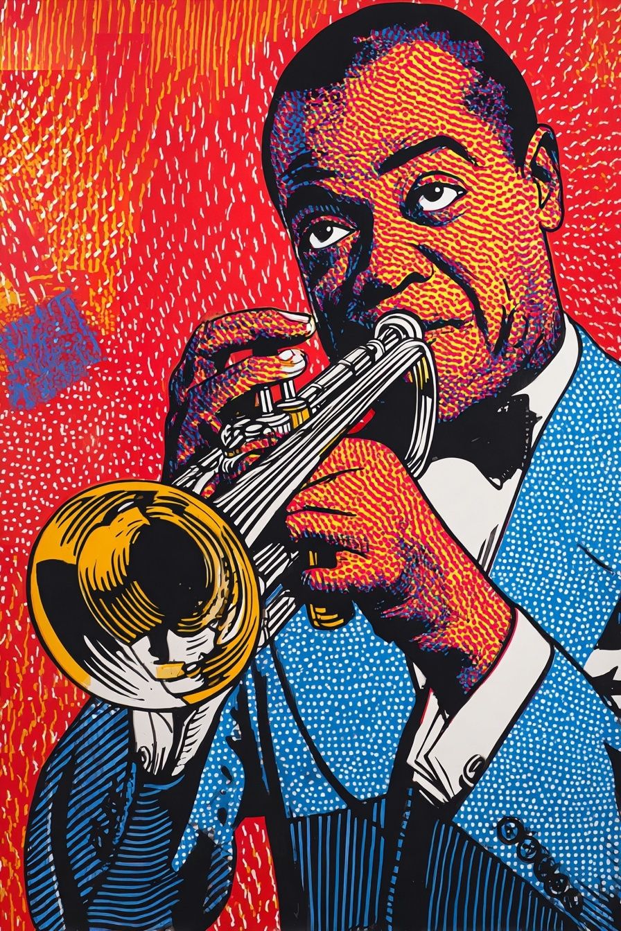 Jazz Trumpet Pop Art Poster. poster — music art