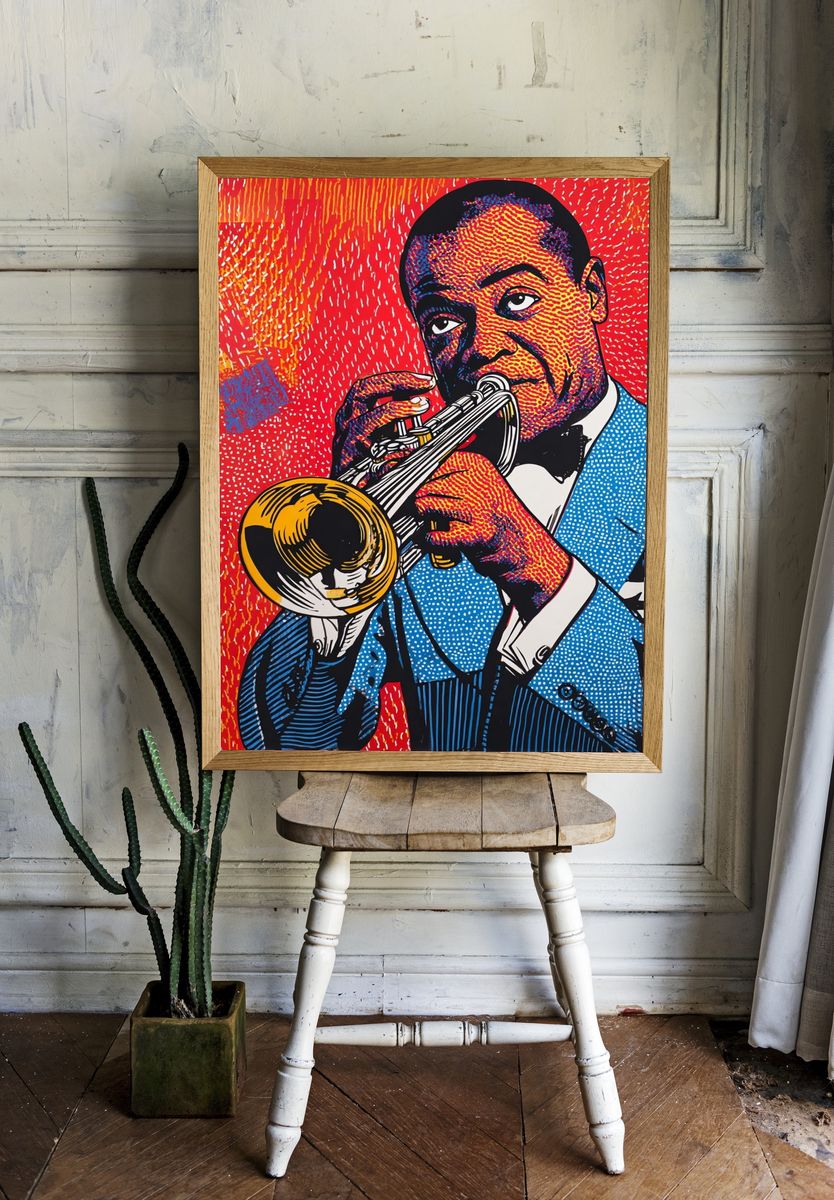 Jazz Trumpet Pop Art Poster. room preview