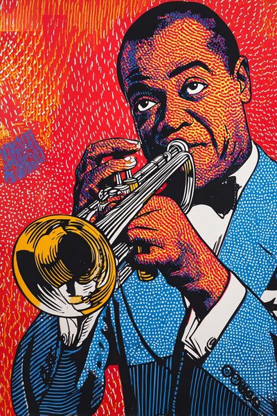 Jazz Trumpet Pop Art Poster.
