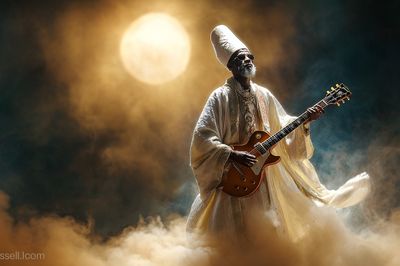 Mystic Guitarist Concert Poster. poster print