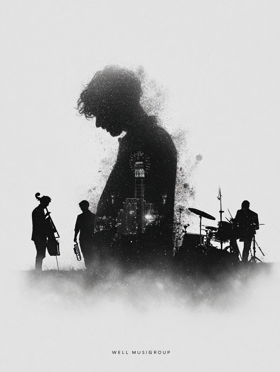 Musicians Silhouette — Fine Art Print. poster — fine-art art