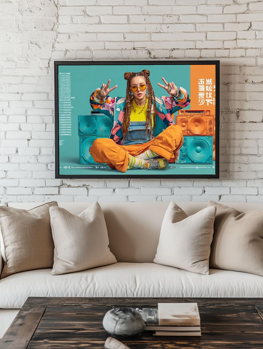 Vibrant Music Culture Poster. room preview