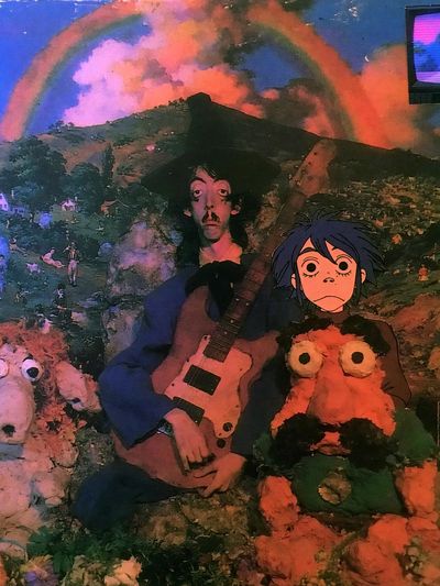 Psychedelic Guitar Collage Poster. poster
