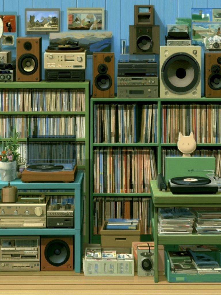 Vinyl Record Room Photography Poster. poster detail