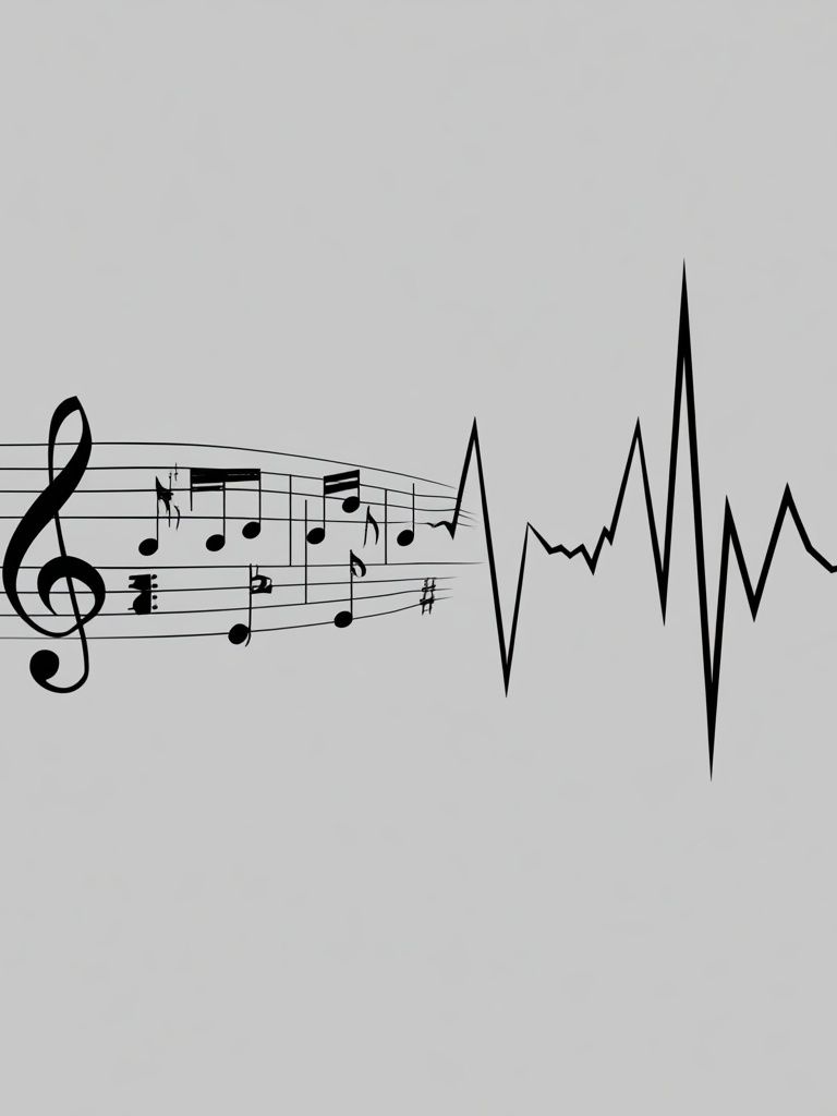 Music Pulse Typography Poster. poster — typography art