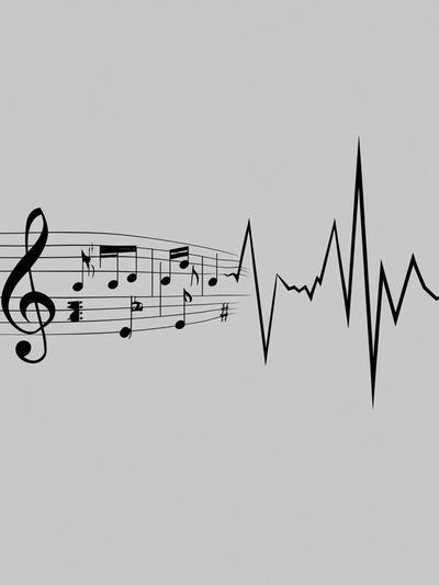 Music Pulse Typography Poster. poster