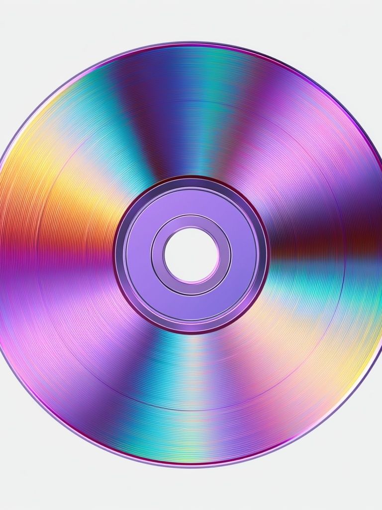 Holographic CD Disc Print. poster detail