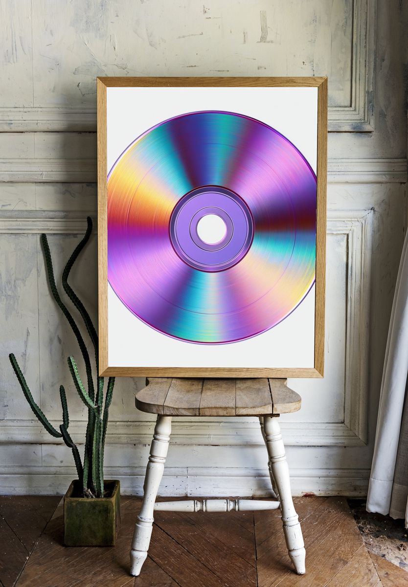 Holographic CD Disc Print. — room view 1