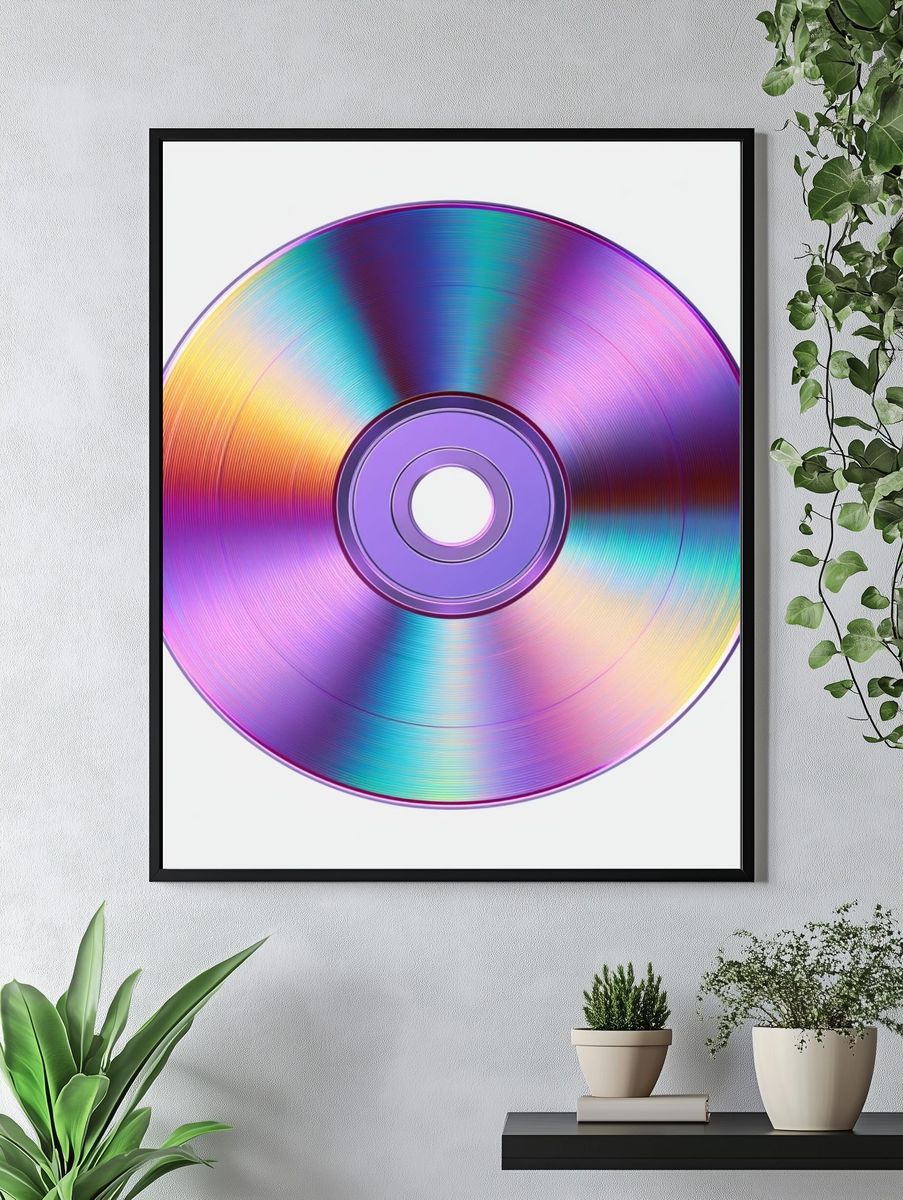Holographic CD Disc Print. — room view 4