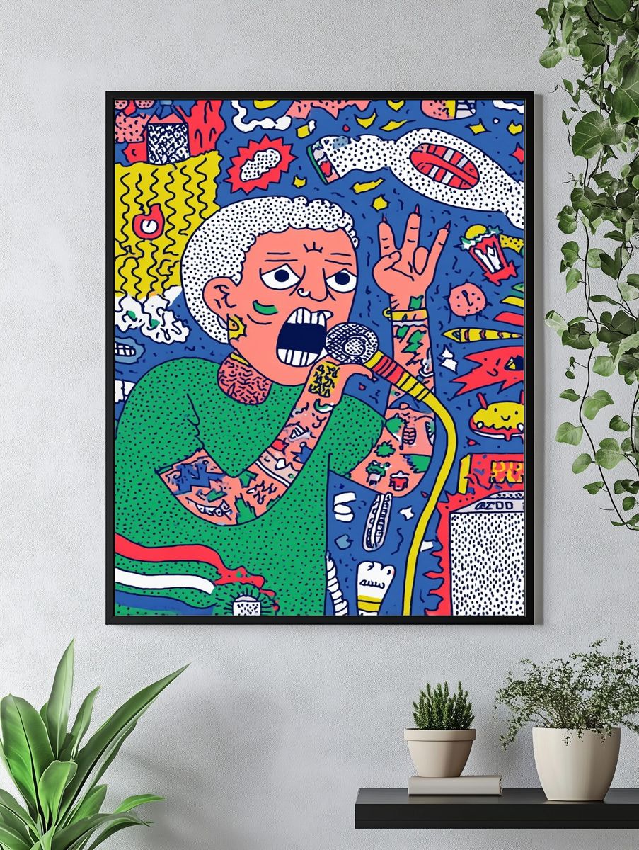 Vibrant Musician — Illustration Print. — room view 4