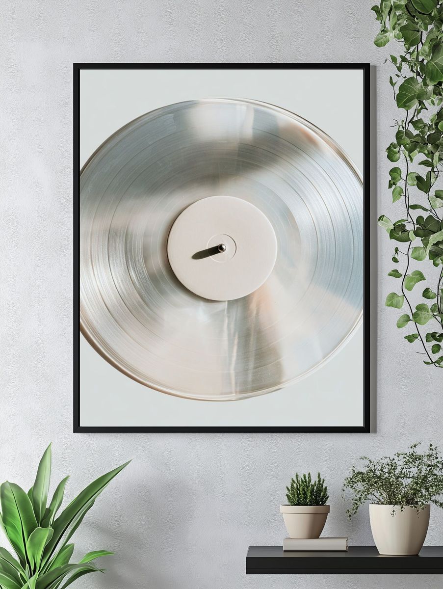 Vinyl Record Minimalist Poster. — room view 4