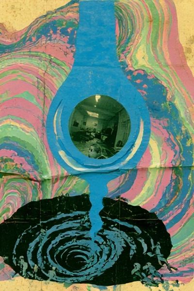 Psychedelic Guitar Collage Poster.