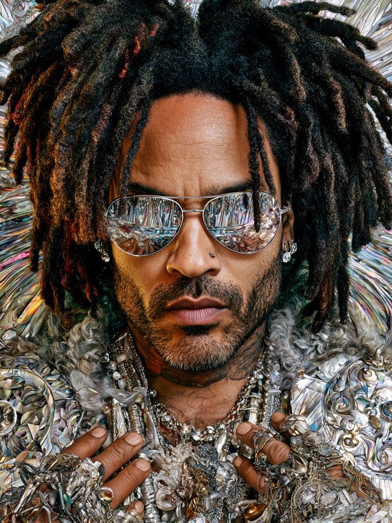 Lenny Kravitz Portrait Print. poster detail
