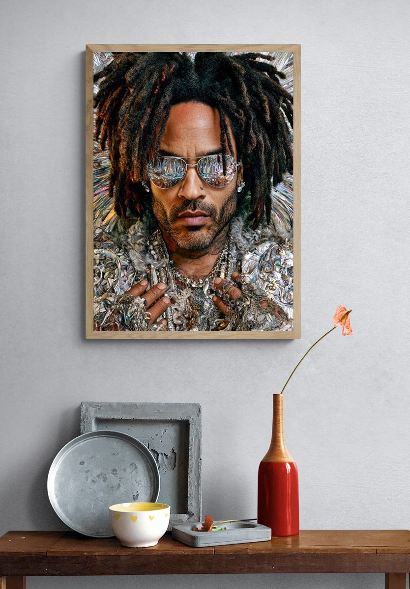Lenny Kravitz Portrait Print. — room view 3