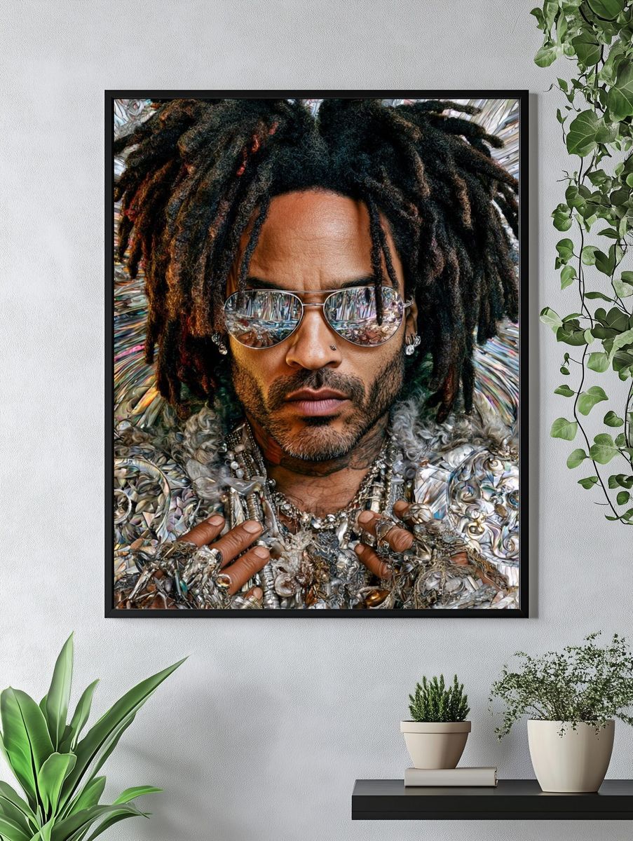 Lenny Kravitz Portrait Print. — room view 4