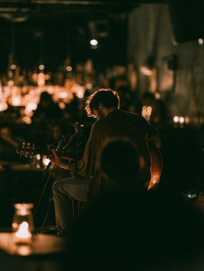 Intimate Jazz Performance Photography Poster.