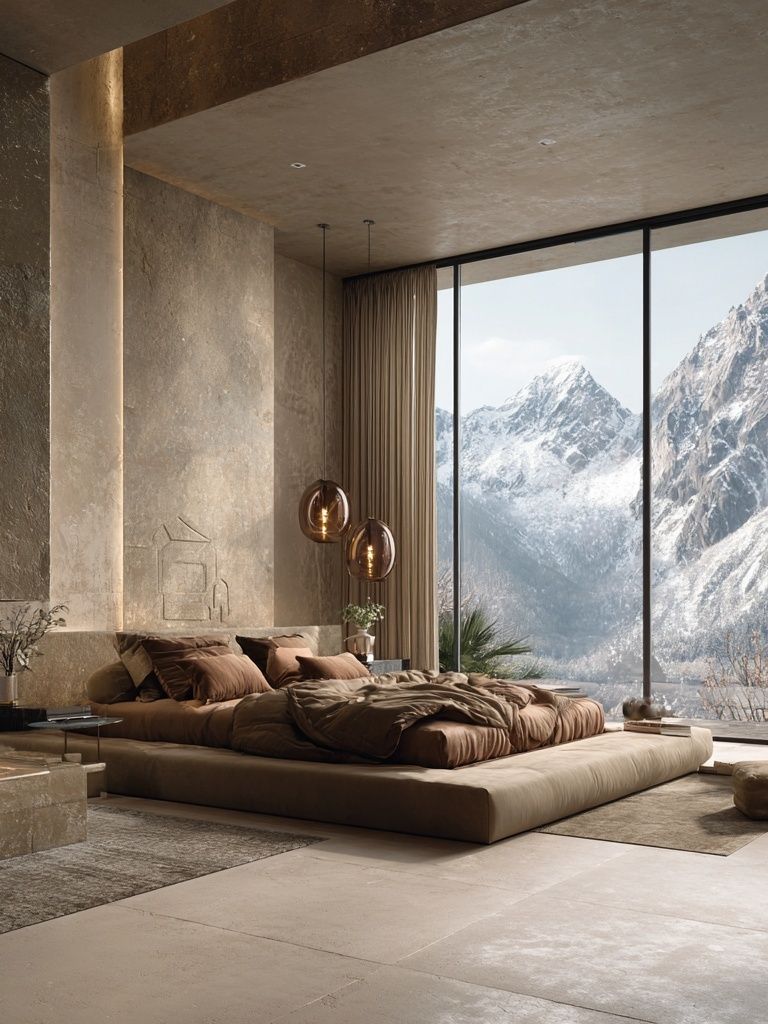 Mountain View Luxury Interior Print. poster — photography art