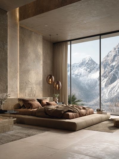 Mountain View Luxury Interior Print. poster