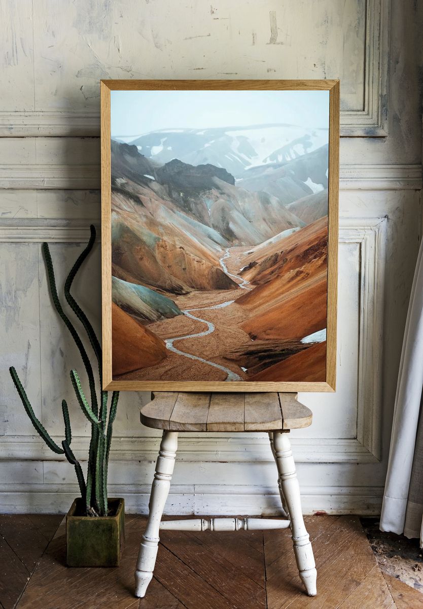 Majestic Mountain Valley — Nature Print room preview