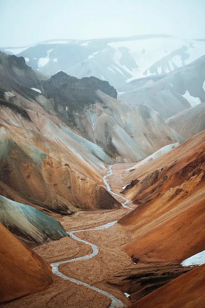 Majestic Mountain Valley — Nature Print