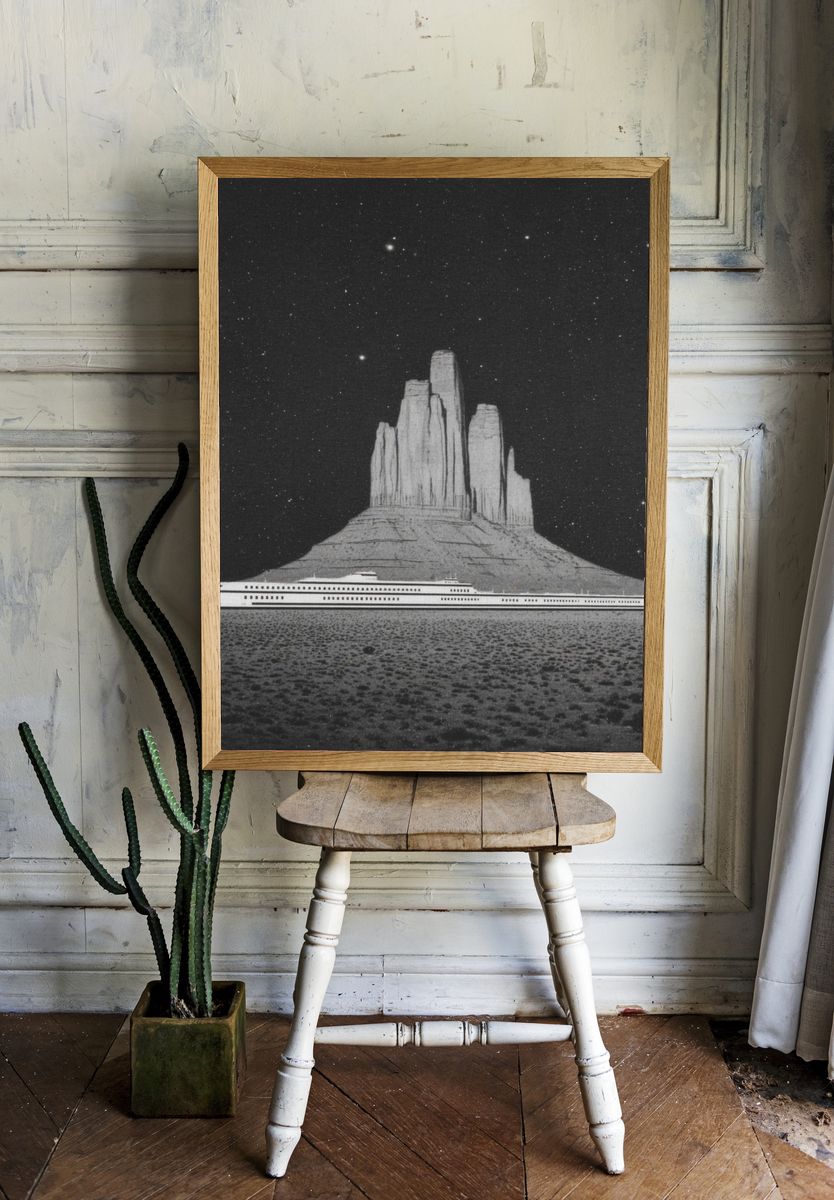Monument Valley Night — Fine Art Print room preview