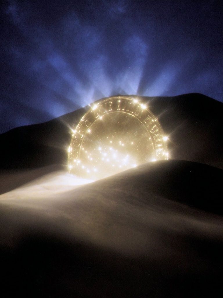 Mystical Portal in Desert — Sci-Fi Print. poster — movies art