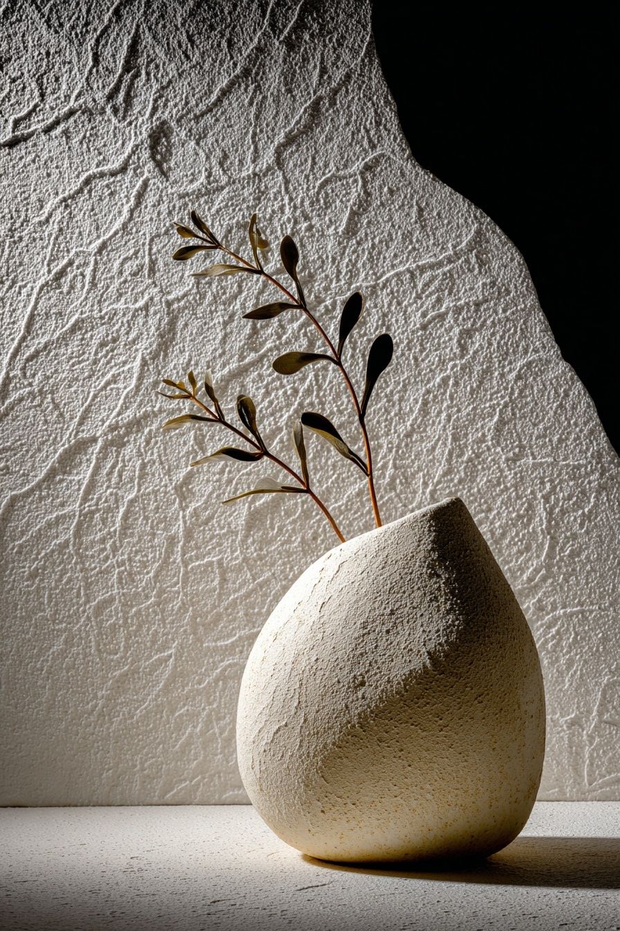 Minimalist Vase with Branches — Photography Print. poster — photography art