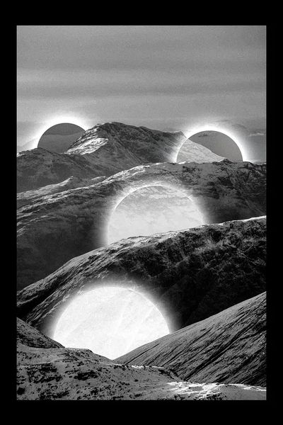 Mountain Landscape — Black-White Print. poster print