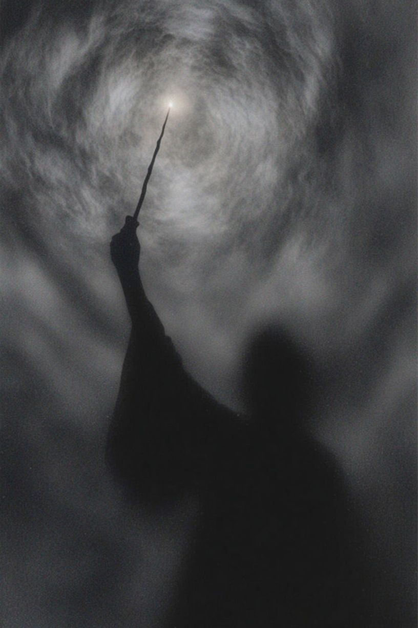 Mystical Wizard with Wand — Fantasy Print. poster — fine-art art