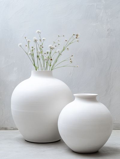 Minimalist White Vases Poster. poster