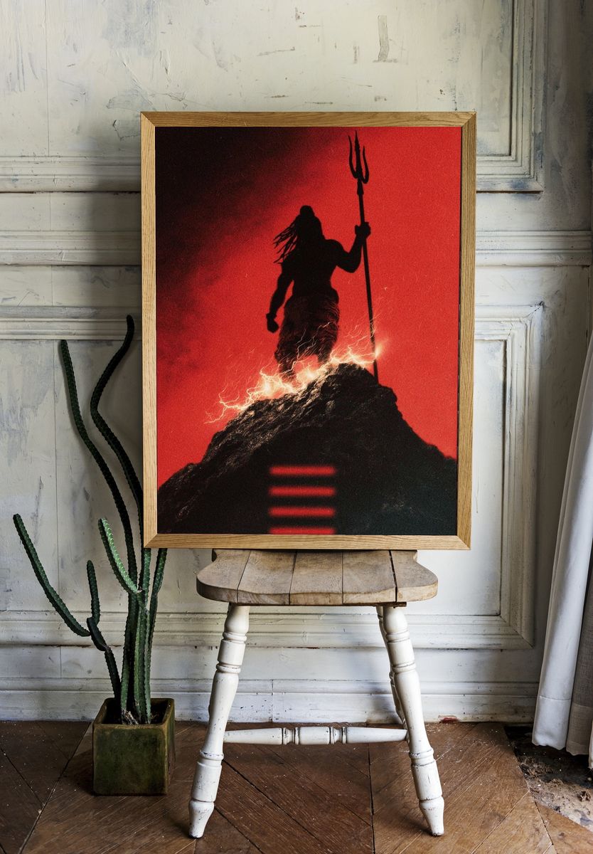 Mythical Warrior — Digital Art Print room preview