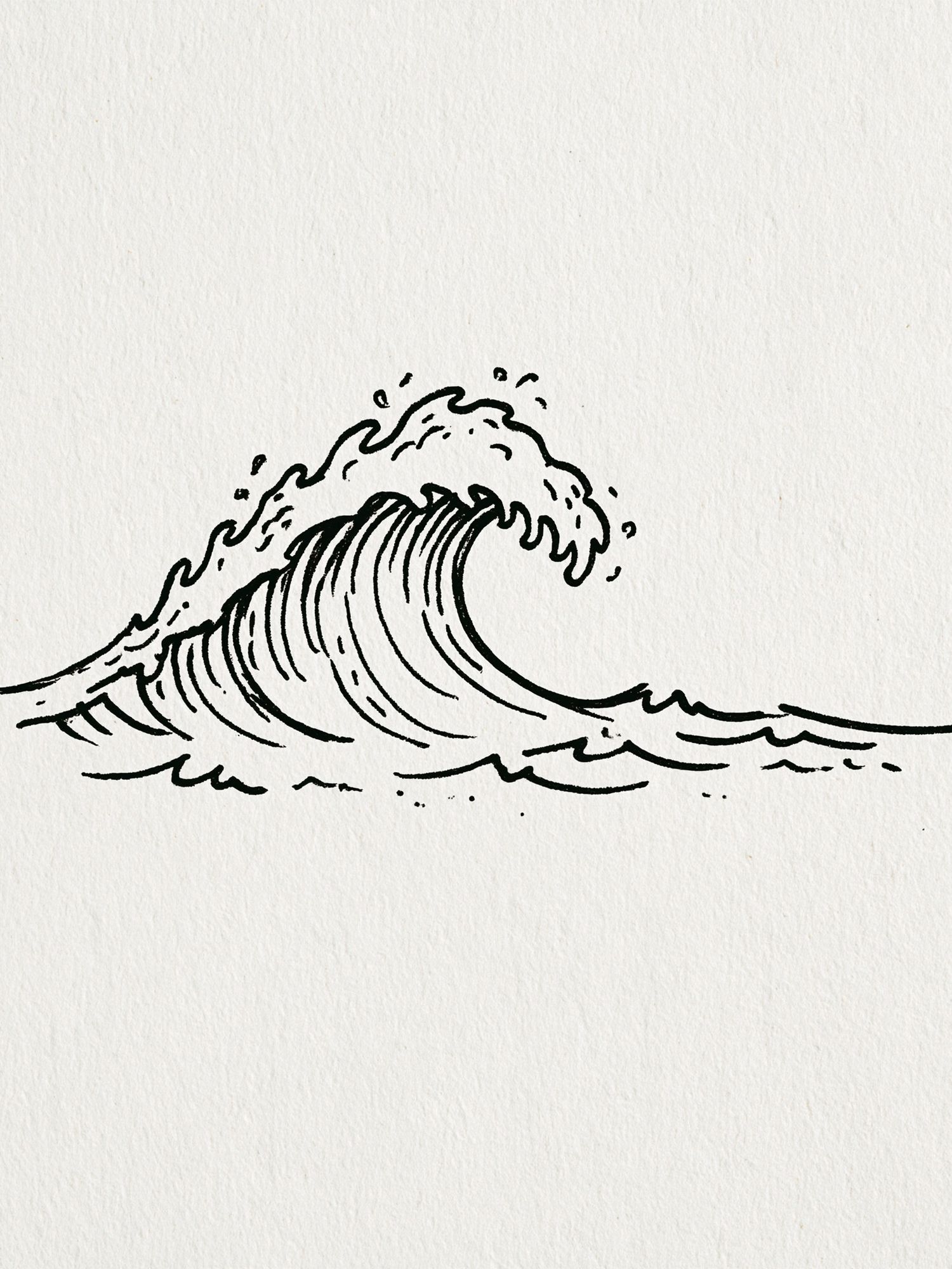 Minimal Wave Ink Poster. poster — minimalist art