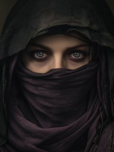 Mysterious Woman Portrait Poster. poster print