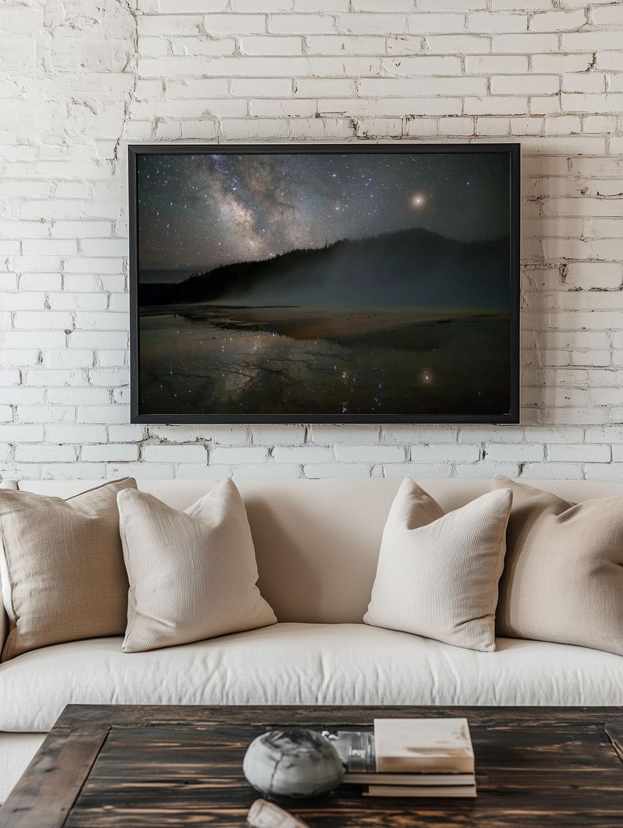 Milky Way Over Yellowstone — Nature Print. — room view 1