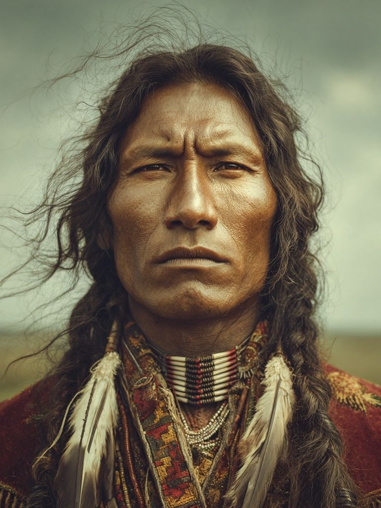 Native American Portrait — Fine Art Print. poster detail