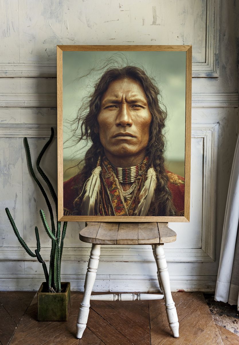 Native American Portrait — Fine Art Print room preview