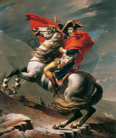 Napoleon Crossing Alps (1801-1805) Jacques-Louis. poster