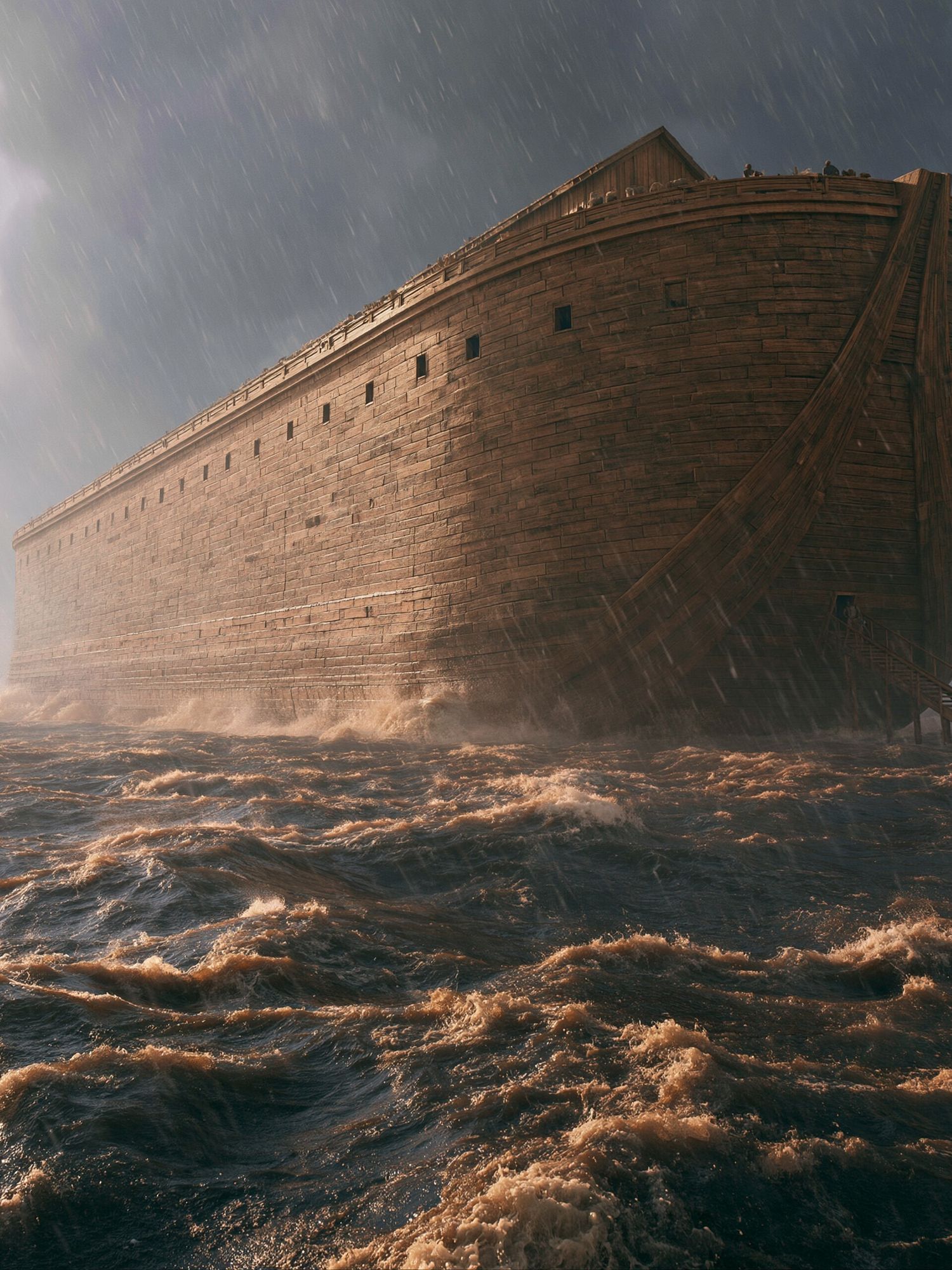 Noah’s Ark Storm Scene Poster. poster detail