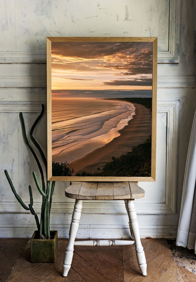 Golden Coast Sunset Print. — room view 1