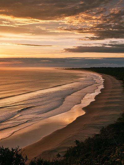 Golden Coast Sunset Print. poster