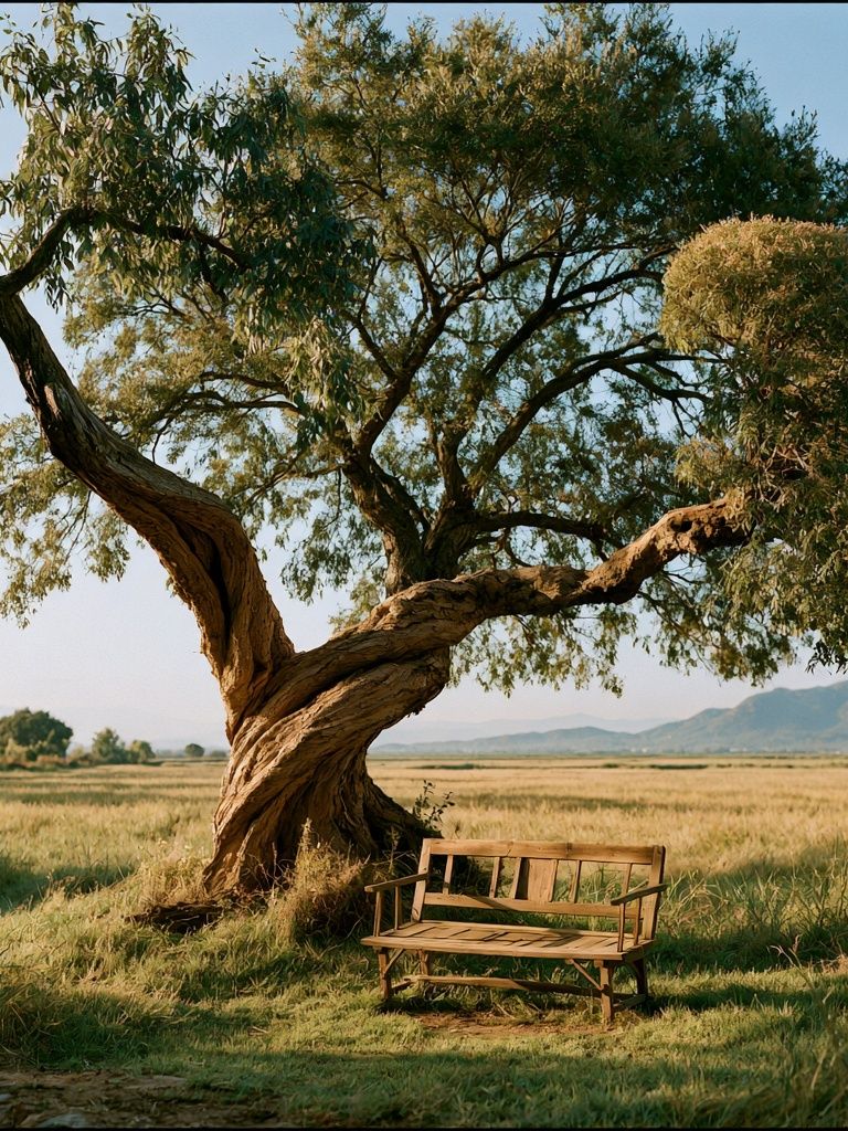 Solitary Tree Landscape Poster. poster detail