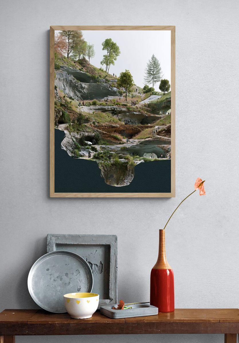 Floating Terraced Landscape Print. — room view 3