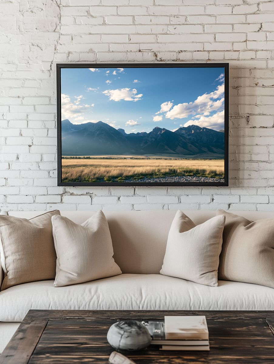 Mountain Meadow Sky Print. — room view 1
