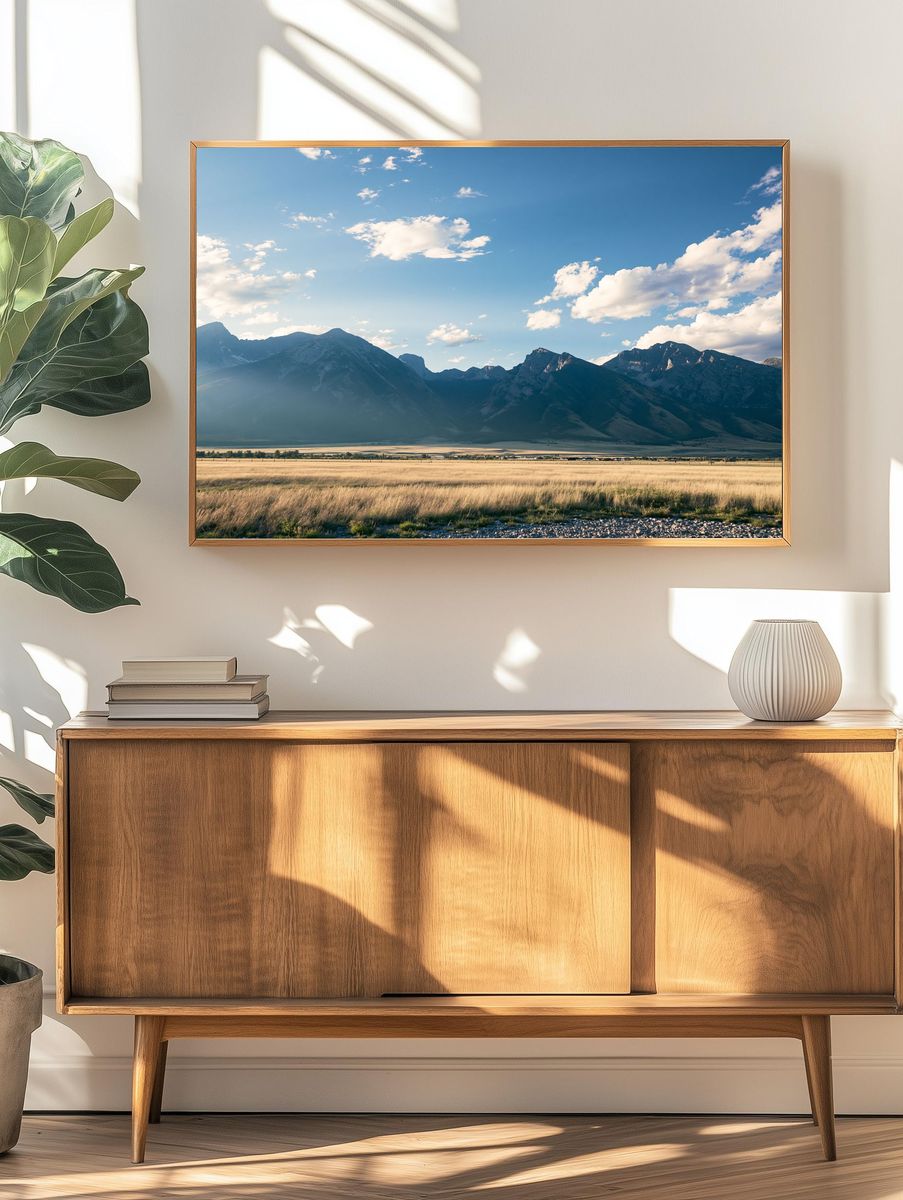 Mountain Meadow Sky Print. — room view 3